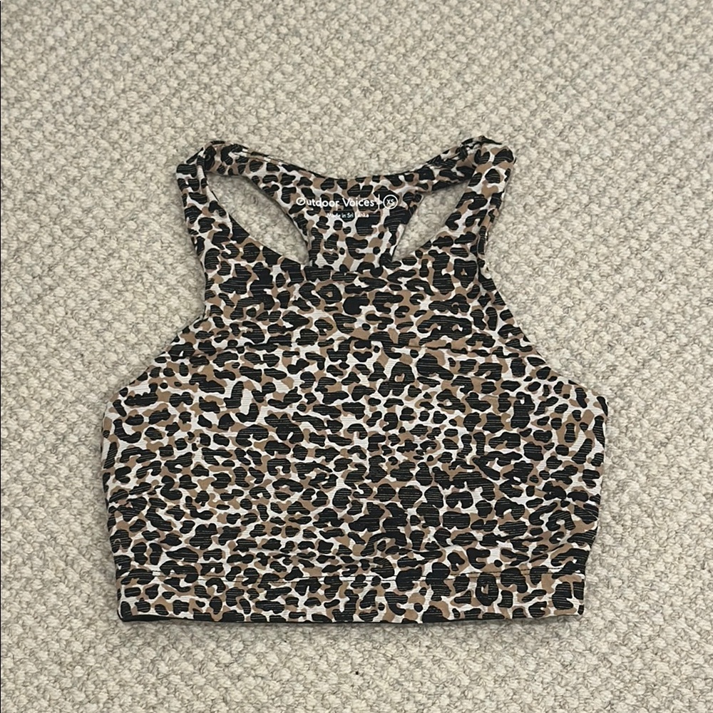 Outdoor Voices Racer Back Cropped Workout Top